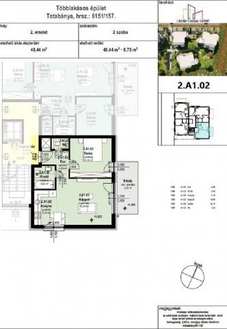 Eladó téglalakás, Tatabányán 53.123 M Ft, 2 szobás