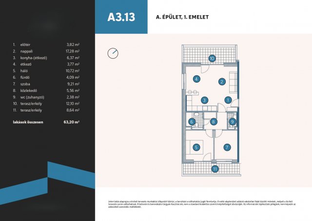 Eladó téglalakás, Vámosszabadin 68.99 M Ft, 1+2 szobás