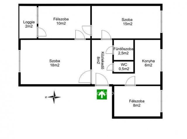 Eladó panellakás, Debrecenben 68.6 M Ft, 2+2 szobás