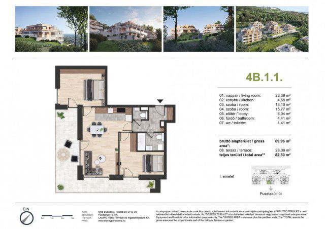 Eladó téglalakás, Budapesten, III. kerületben, Pusztakúti úton