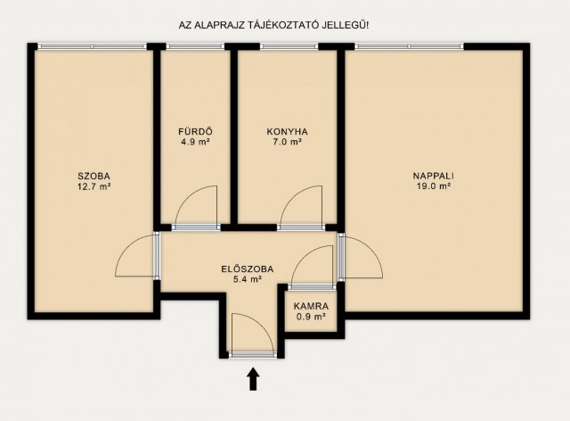 Eladó téglalakás, Tatabányán 42.9 M Ft, 2 szobás
