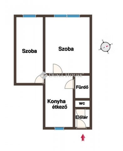 Eladó téglalakás, Dunaújvárosban, Kőris utcában 23.5 M Ft
