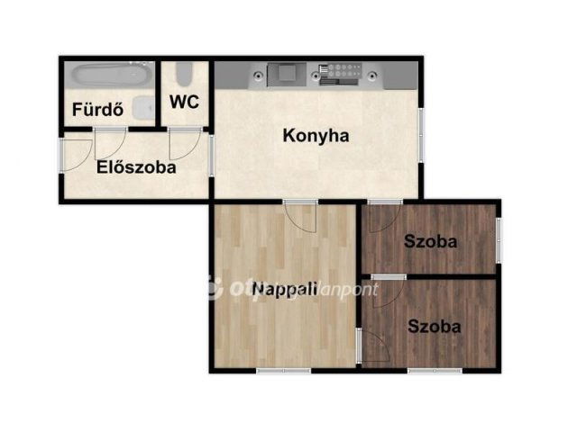 Eladó panellakás, Debrecenben 59.9 M Ft, 2+1 szobás