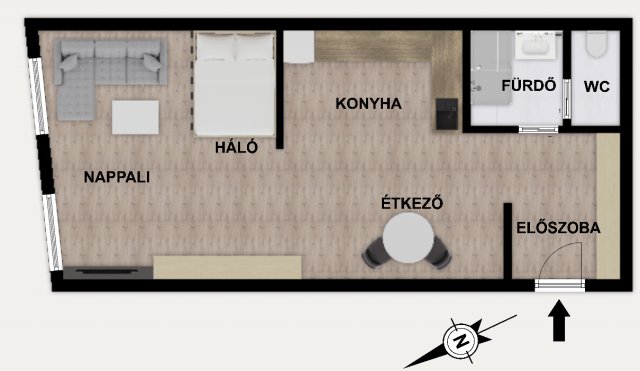 Eladó téglalakás, Budapesten, VI. kerületben, Rózsa utcában