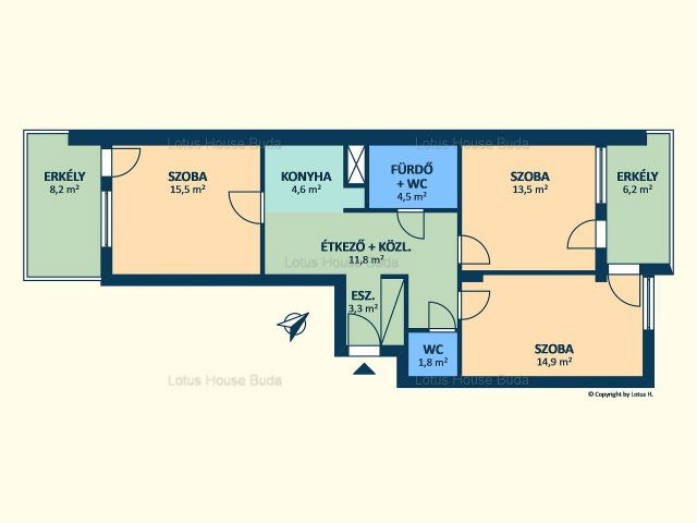 Eladó téglalakás, Budapesten, XI. kerületben 120 M Ft, 3 szobás