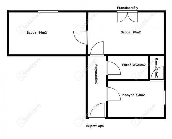 Eladó téglalakás, Kaposváron 34.9 M Ft, 2 szobás
