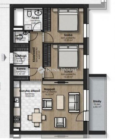 Eladó téglalakás, Szombathelyen 59.9 M Ft, 3 szobás