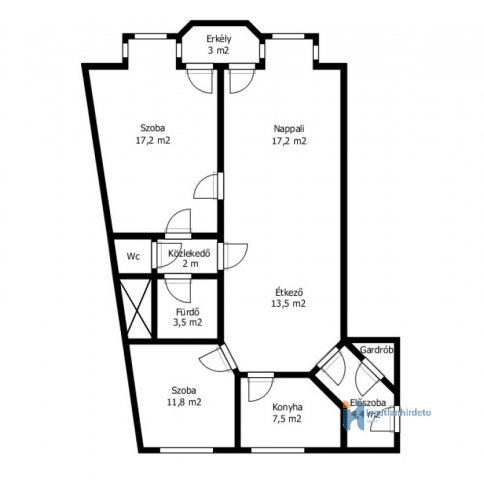 Eladó téglalakás, Budapesten, III. kerületben 99 M Ft