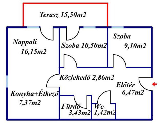 Eladó panellakás, Kecskeméten 57 M Ft, 1+1 szobás