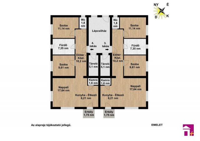 Eladó téglalakás, Érden 99.9 M Ft, 3 szobás