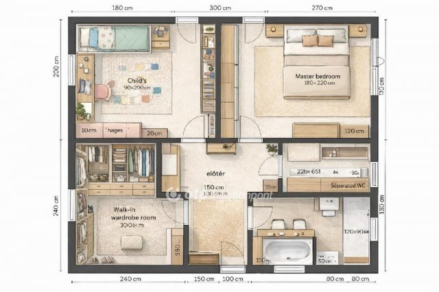 Eladó téglalakás, Budapesten, XXI. kerületben 184 M Ft, 4 szobás