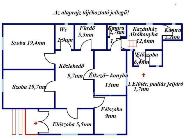 Eladó családi ház, Kisújszálláson 20 M Ft, 2+1 szobás