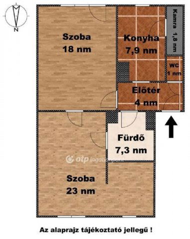 Eladó téglalakás, Szolnokon 35.9 M Ft, 2 szobás