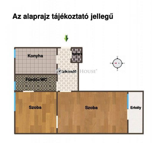 Eladó téglalakás, Esztergomban, Erzsébet Királyné utcában