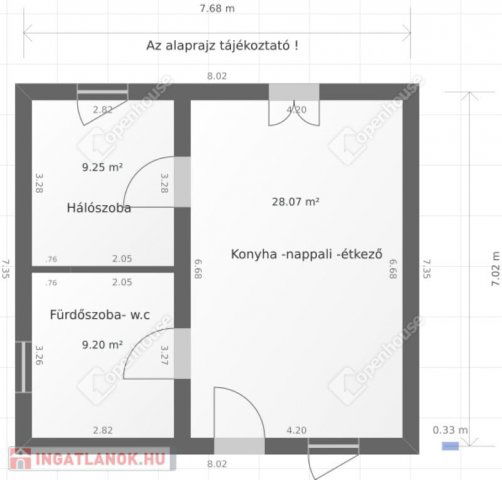 Eladó nyaraló, Monorierdőn 36.9 M Ft, 2 szobás