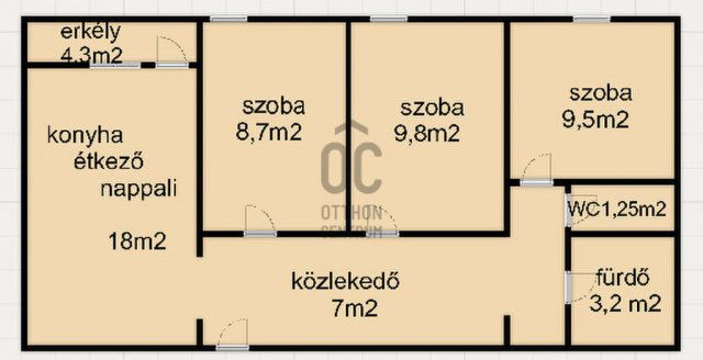 Eladó téglalakás, Zalaegerszegen 57.9 M Ft, 4 szobás