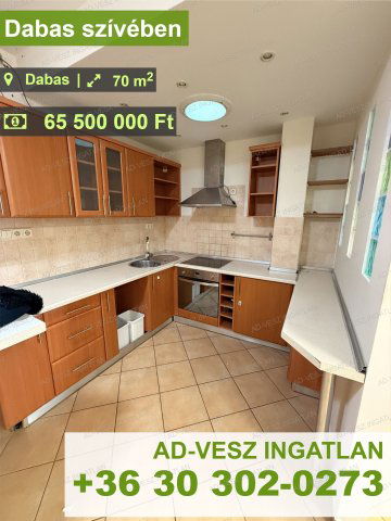 Eladó téglalakás, Dabason 65.5 M Ft, 1 szobás