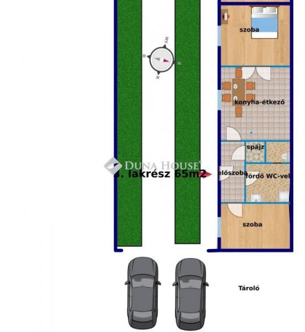 Eladó téglalakás, Vácon 55 M Ft, 2 szobás