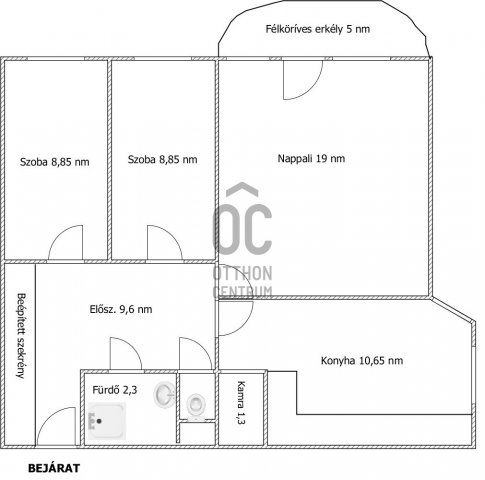 Eladó téglalakás, Pakson 44.9 M Ft, 3 szobás