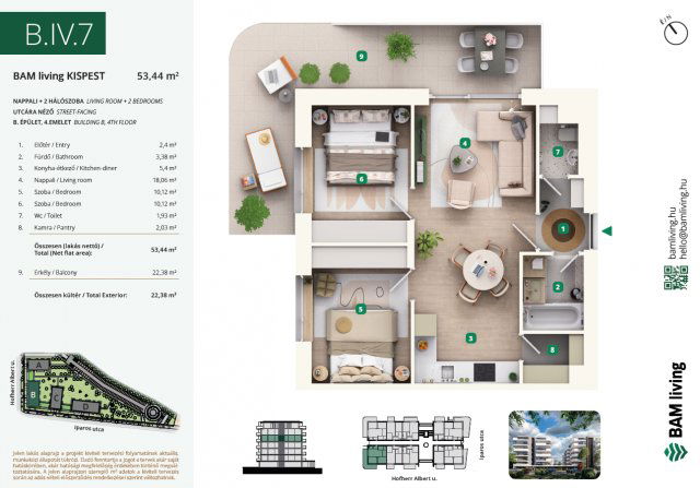 Eladó téglalakás, Budapesten, XIX. kerületben, Iparos utcában