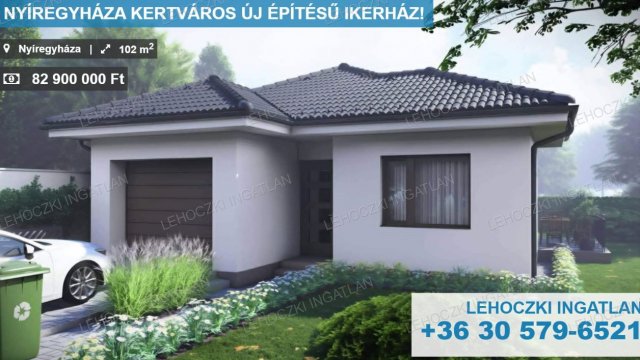 Eladó ikerház, Nyíregyházán 82.9 M Ft, 4 szobás