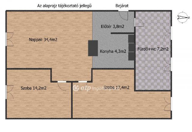 Eladó üzlethelyiség, Pusztaszabolcson 72 M Ft, 3 szobás