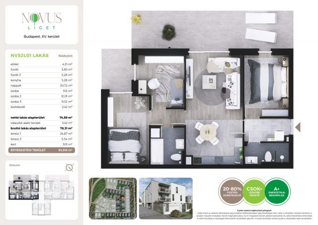 Eladó téglalakás, Budapesten, XV. kerületben, Kékszilva utcában