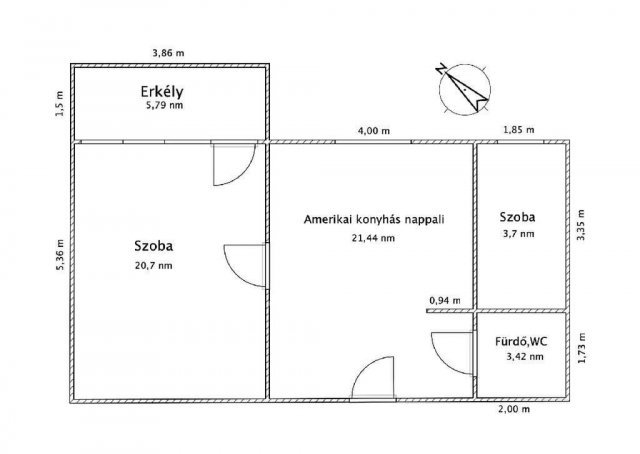 Eladó téglalakás, Ajkán 34 M Ft, 2 szobás