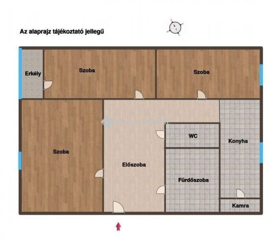 Eladó panellakás, Szegeden 60.9 M Ft, 3 szobás