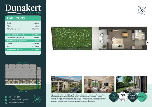 Eladó téglalakás, Vácon, Németh László utcában 59.99 M Ft