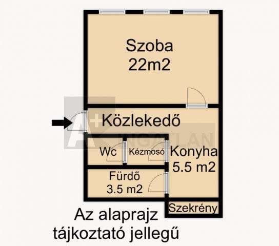 Kiadó téglalakás, albérlet, Szegeden 110 E Ft / hó, 1 szobás