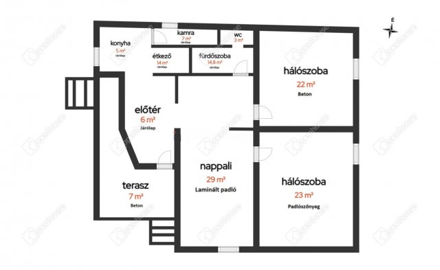 Eladó családi ház, Sajóbábonyon 39.99 M Ft, 3 szobás