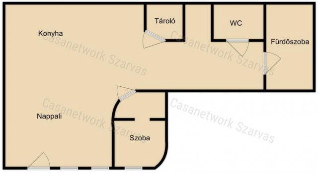 Eladó téglalakás, Cserkeszőlőn 41.9 M Ft, 2 szobás