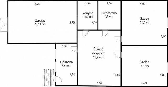 Eladó családi ház, Érden 63.9 M Ft, 3 szobás