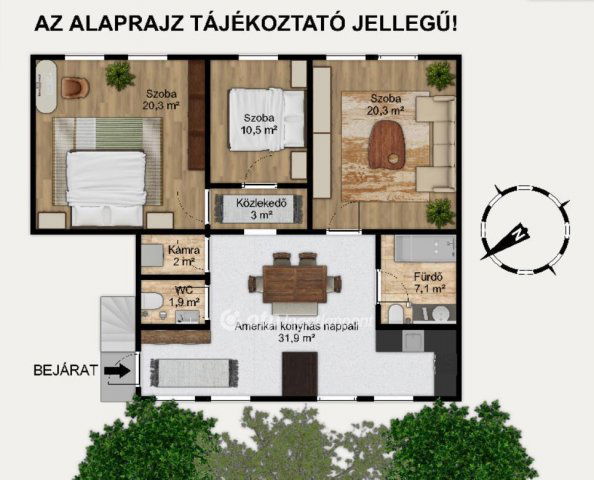 Eladó téglalakás, Budapesten, XIX. kerületben 106.5 M Ft