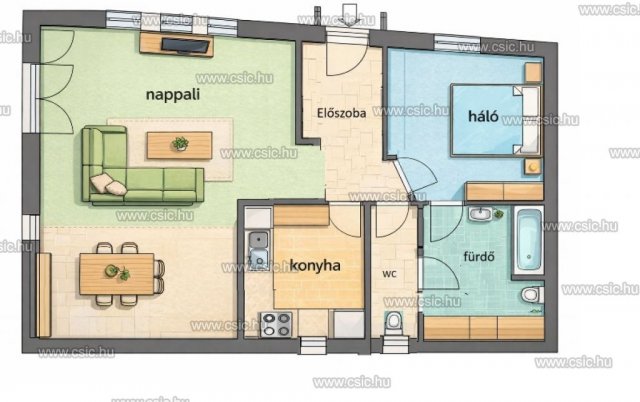 Eladó téglalakás, Pomázon 78.8 M Ft, 2 szobás