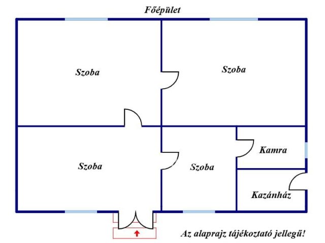 Eladó családi ház, Tiszaföldváron 16.5 M Ft, 3+1 szobás