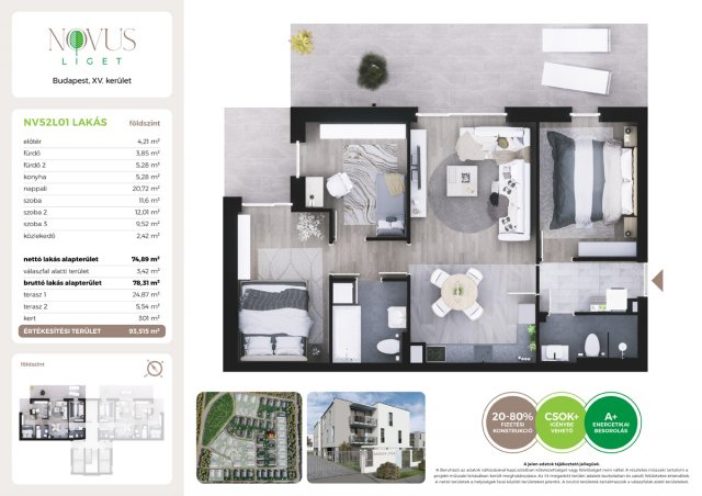 Eladó téglalakás, Budapesten, XV. kerületben, Kékszilva utcában