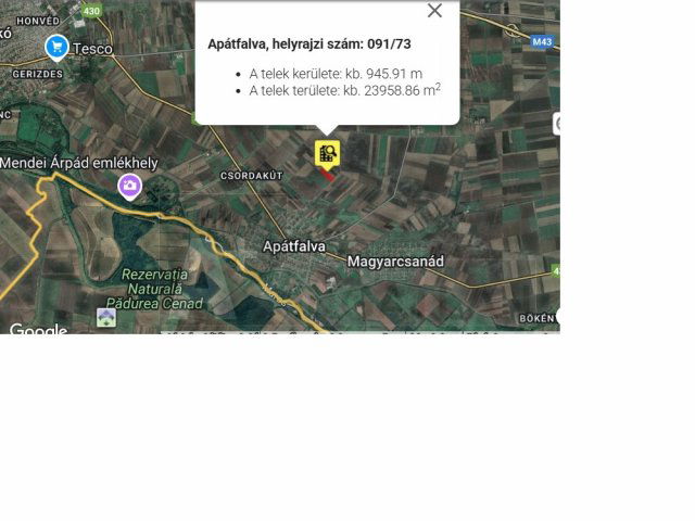 Eladó mezogazdasagi ingatlan, Apátfalván 8.3 M Ft