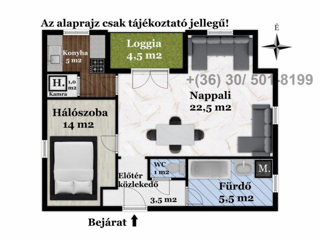 Eladó téglalakás, Debrecenben 59.9 M Ft, 2 szobás