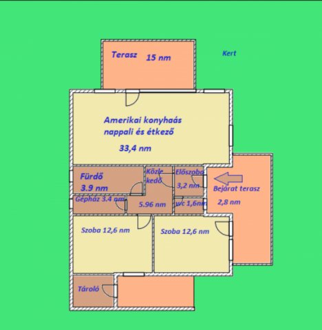 Eladó ikerház, Őrbottyánban 88.9 M Ft, 3 szobás