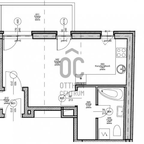 Eladó téglalakás, Budapesten, VIII. kerületben 57 M Ft, 1 szobás