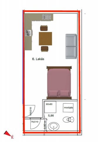 Eladó téglalakás, Érden 39.9 M Ft, 1 szobás