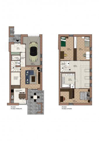 Eladó ikerház, Kecskéden 119.9 M Ft, 4 szobás