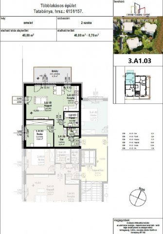 Eladó téglalakás, Tatabányán 51.579 M Ft, 2 szobás