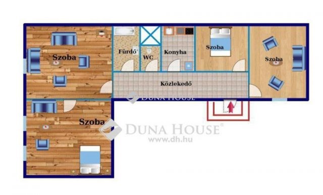 Eladó téglalakás, Békéscsabán 58 M Ft, 4 szobás