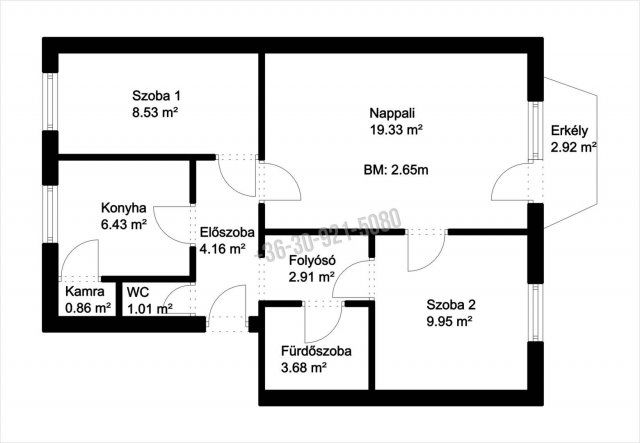 Eladó téglalakás, Budapesten, XVII. kerületben 74 M Ft, 3 szobás