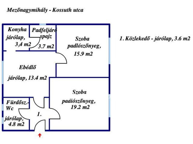 Eladó családi ház, Mezőnagymihályon 15 M Ft, 2 szobás