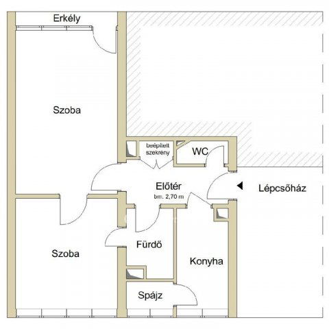 Eladó téglalakás, Zalaegerszegen 33.9 M Ft, 2 szobás