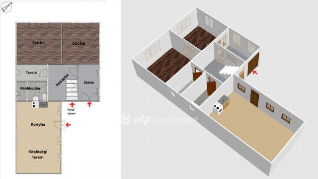 Eladó családi ház, Kerecsenden 15.5 M Ft, 2+1 szobás